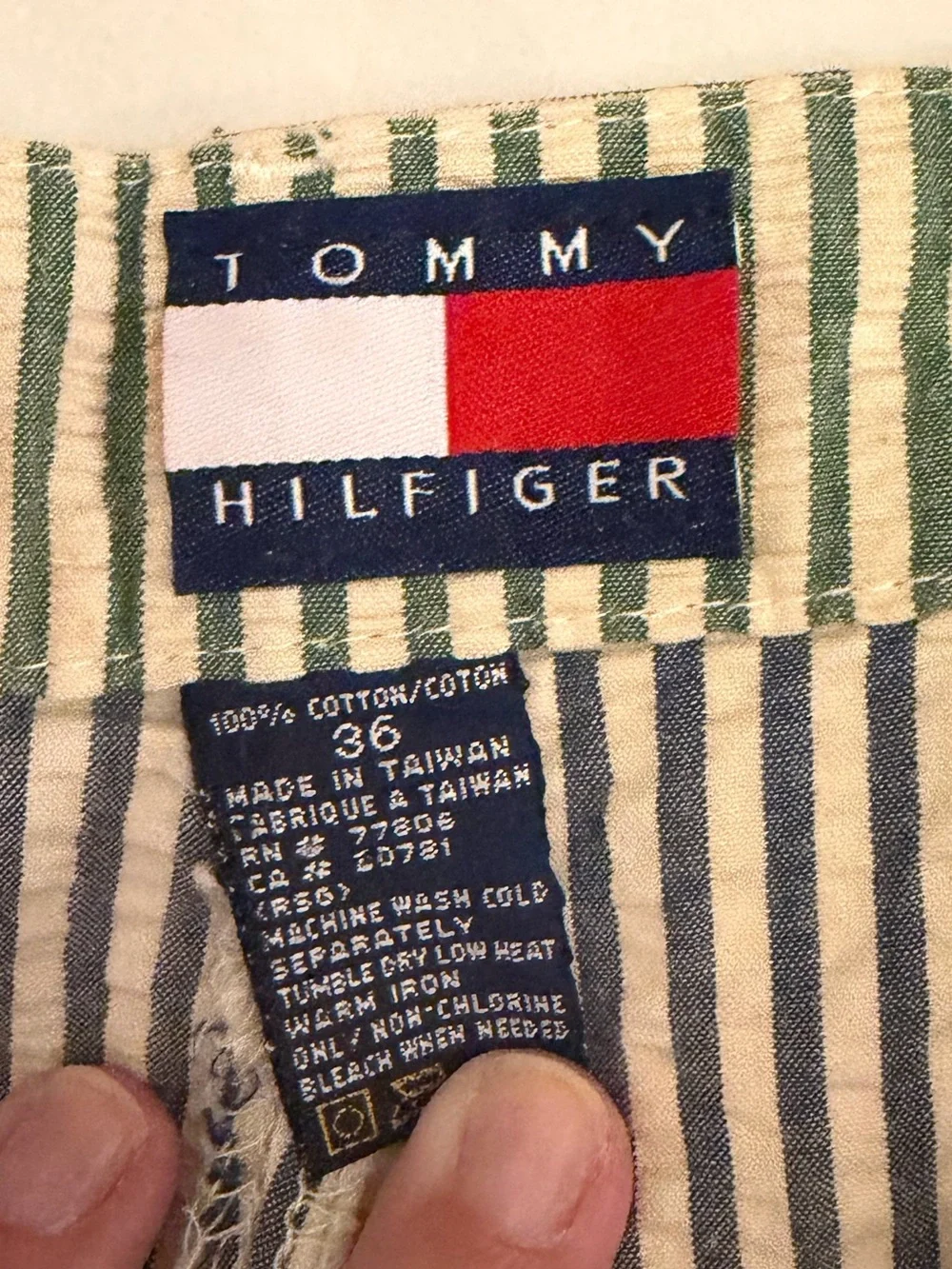 Vintage Tommy Hilfiger Navy Seer Sucker Pants